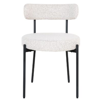 Jaro bouclé eetkamerstoelen wit afbeelding 2