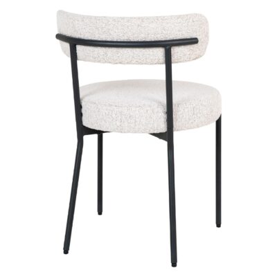 Jaro bouclé eetkamerstoelen wit afbeelding 4