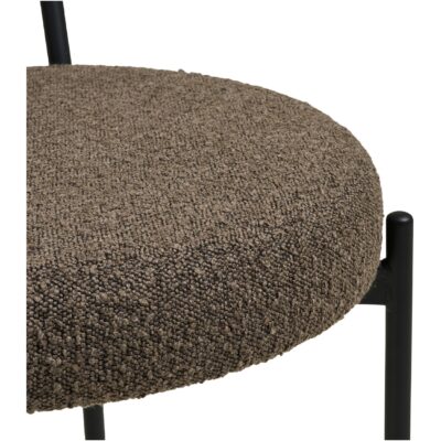 bruine bouclé eetkamerstoel Jaro set van 2 afbeelding 5