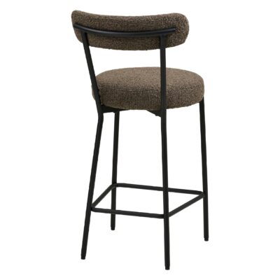 bruine bouclé barkruk Jaro 65 cm afbeelding 4