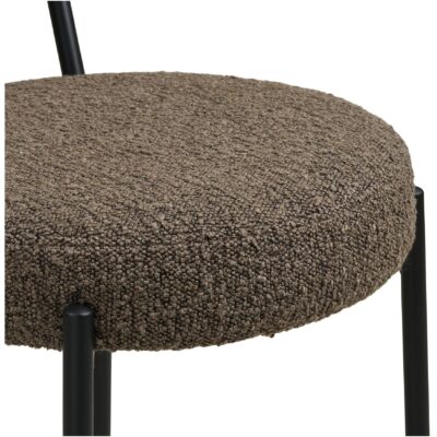 bruine bouclé barkruk Jaro 65 cm afbeelding 5