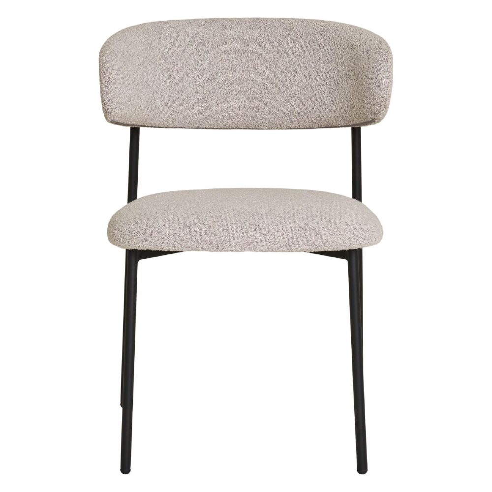 Lior bouclé eetkamerstoelen sand afbeelding 2