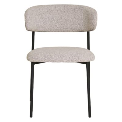 Lior bouclé eetkamerstoelen sand afbeelding 2