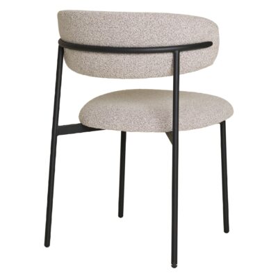 Lior bouclé eetkamerstoelen sand afbeelding 4