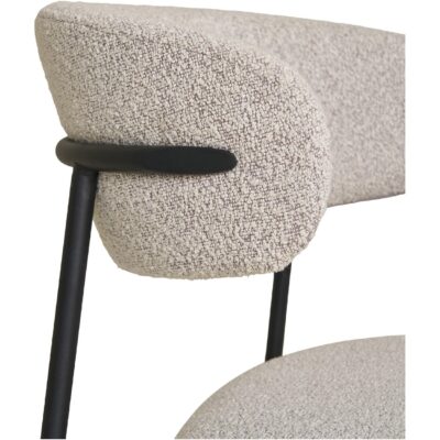 Lior bouclé eetkamerstoelen sand afbeelding 5