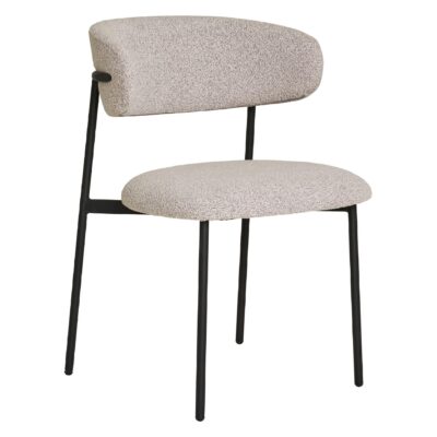 Lior bouclé eetkamerstoelen sand afbeelding 1