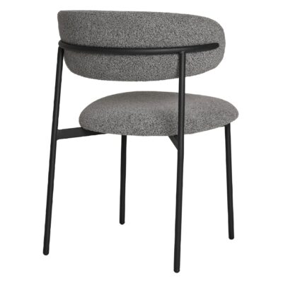 Lior bouclé eetkamerstoelen lichtgrijs set van 2 afbeelding 4