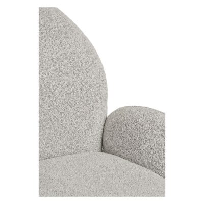 bouclé draaibare eetkamerstoel met armleuning afbeelding 5