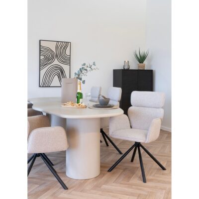 draaibare lichtgrijze eetkamerstoelen set van 2 afbeelding 9