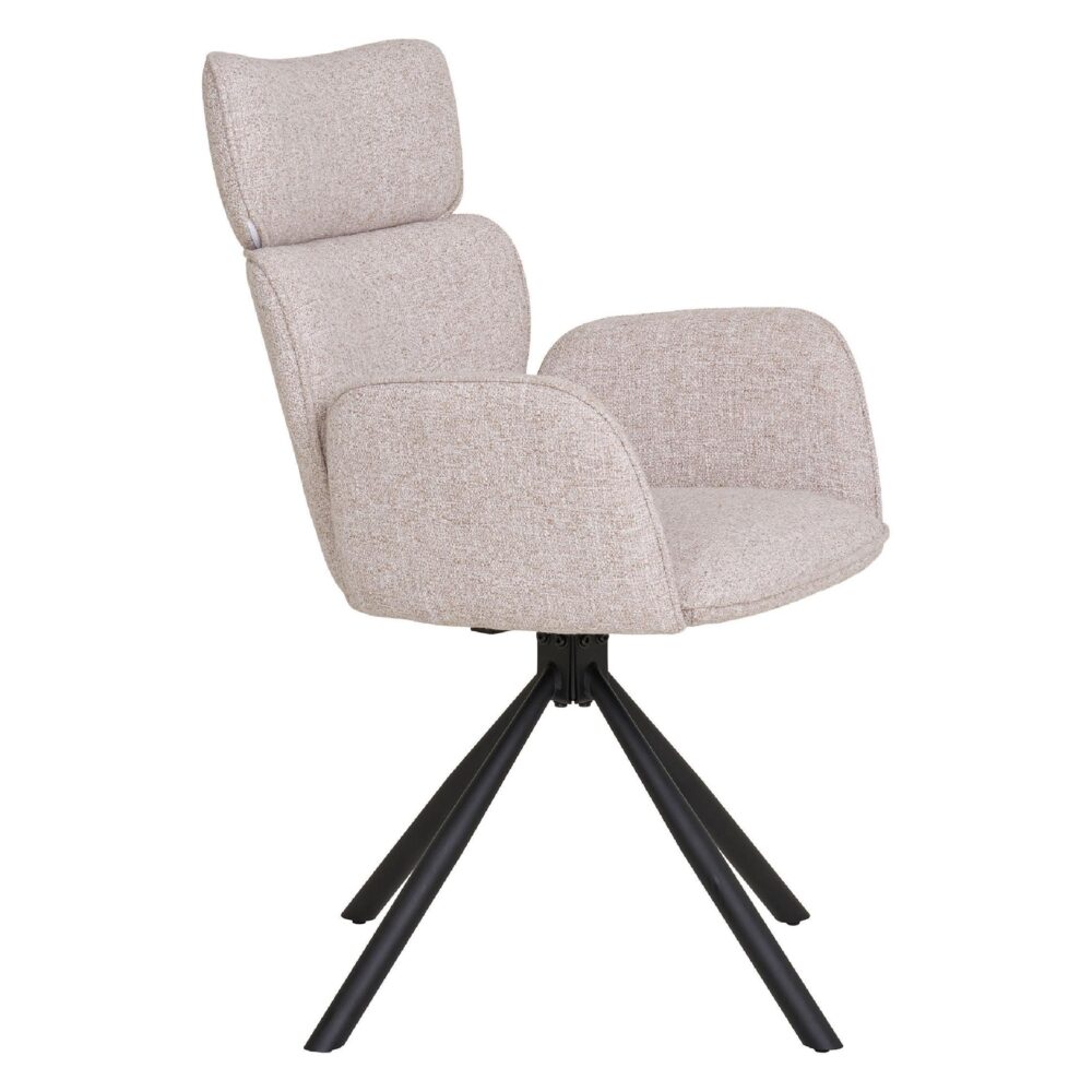 draaibare lichtgrijze eetkamerstoelen set van 2 afbeelding 3