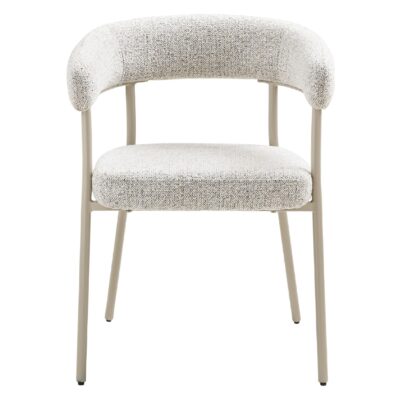 Lena eetkamerstoelen set van 2 stof sand grijs afbeelding 2