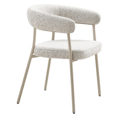 Lena eetkamerstoelen set van 2 stof sand grijs afbeelding 3