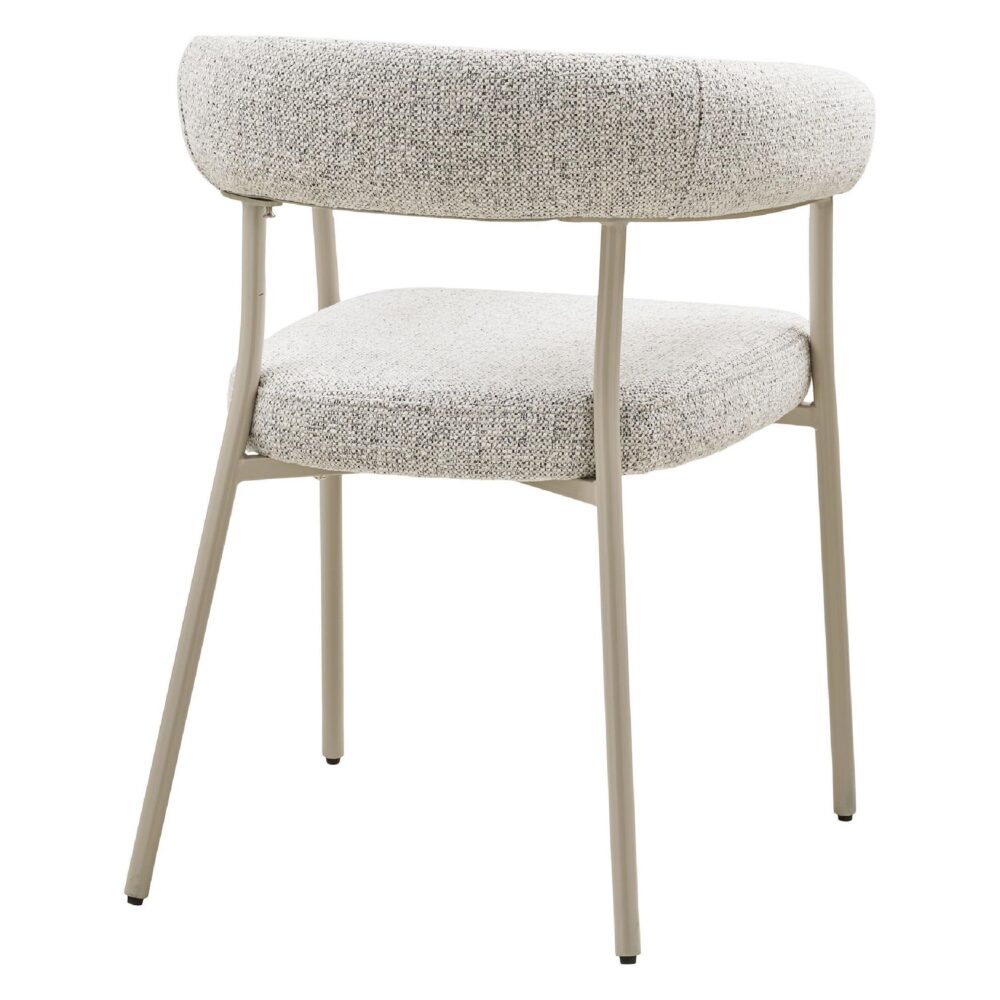 Lena eetkamerstoelen set van 2 stof sand grijs afbeelding 4