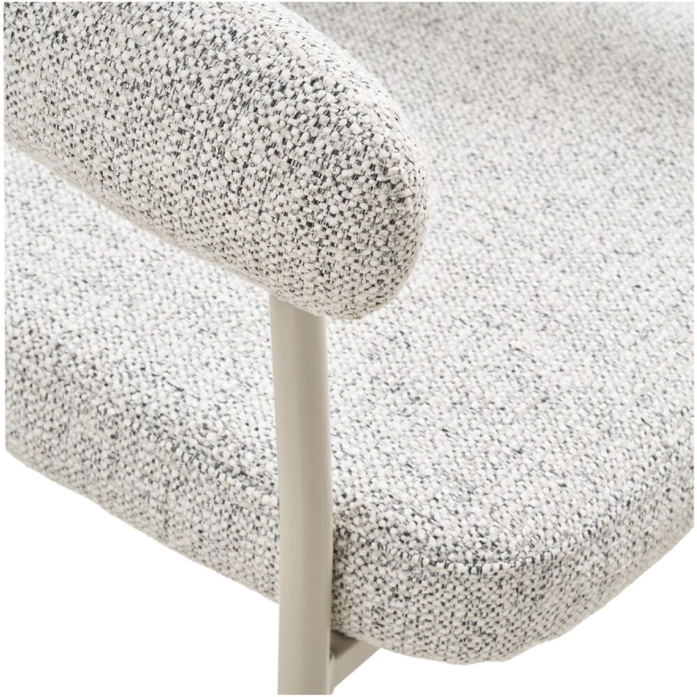 Lena eetkamerstoelen set van 2 stof sand grijs afbeelding 5