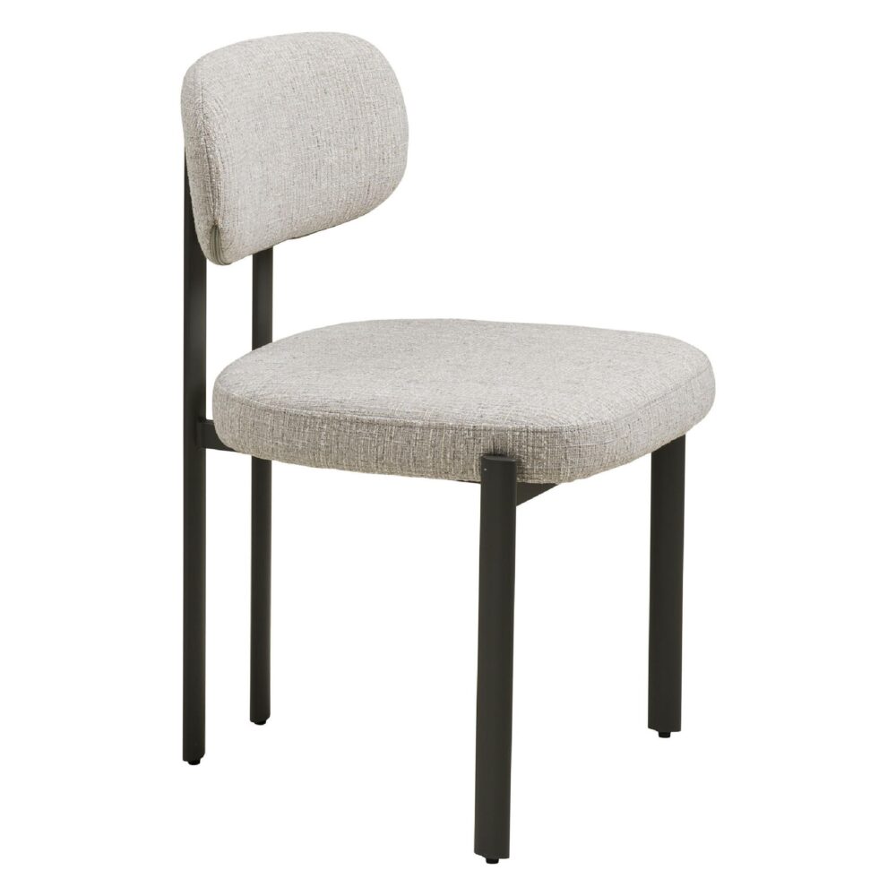 lichtgrijze gestoffeerde eetkamerstoelen set van 2 afbeelding 3