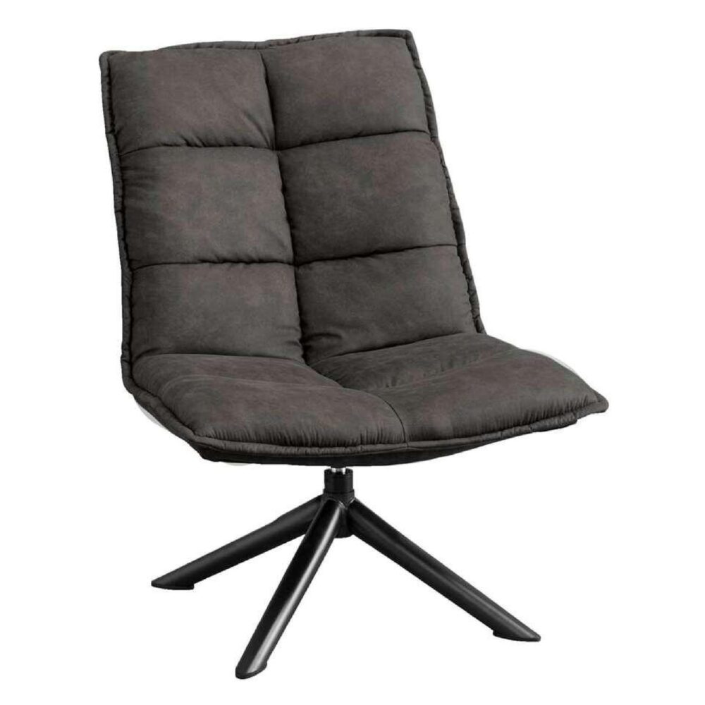 draaifauteuil Liv antraciet microleder afbeelding 2