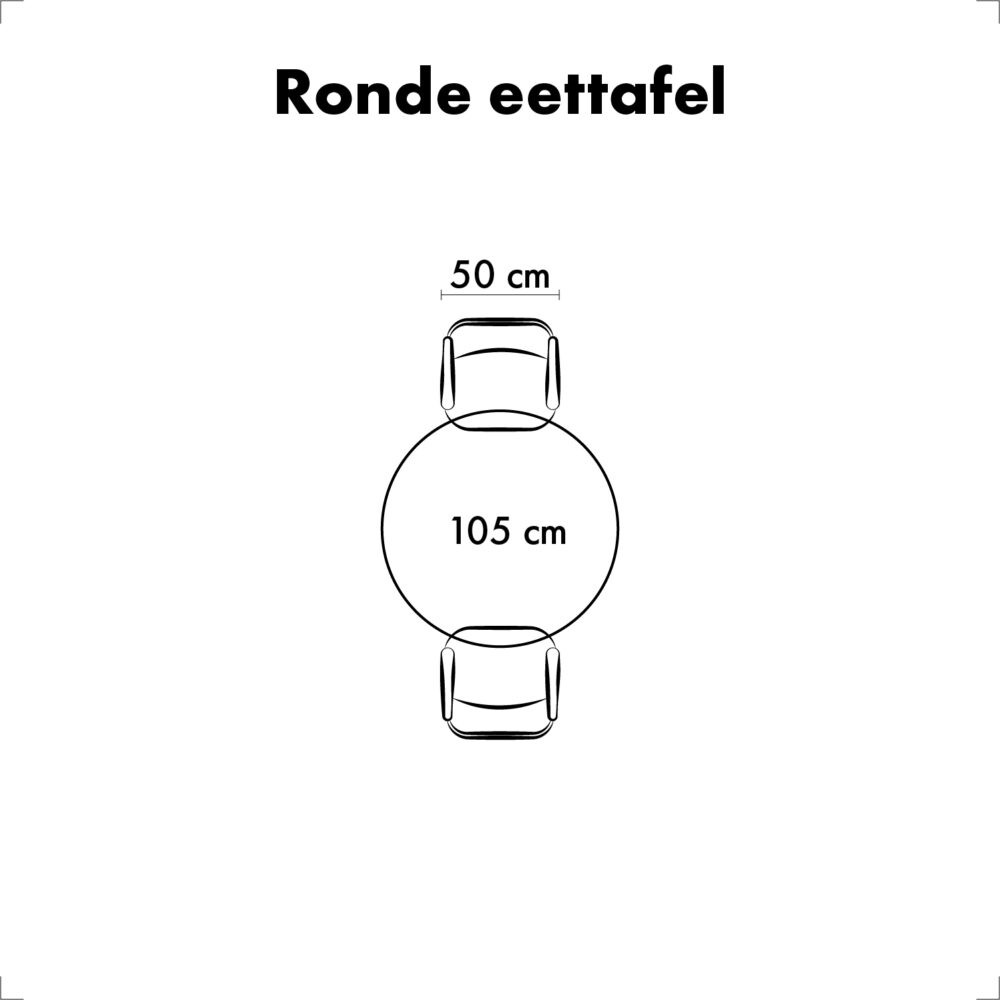 Lewis & Loft Eettafel Lien – FSC®-gecertificeerd mangohout – Rond – ø105 cm  – Naturel