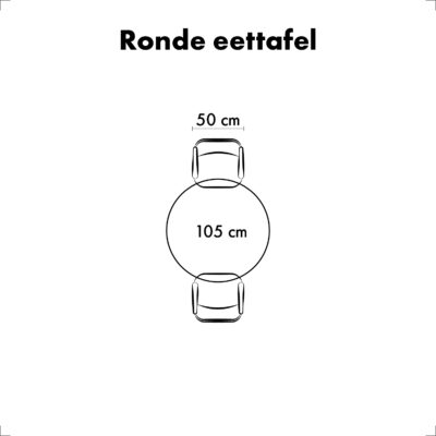 Lewis & Loft Eettafel Lien – FSC®-gecertificeerd mangohout – Rond – ø105 cm  – Naturel