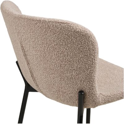 bouclé barkruk met rugleuning Lano afbeelding 5