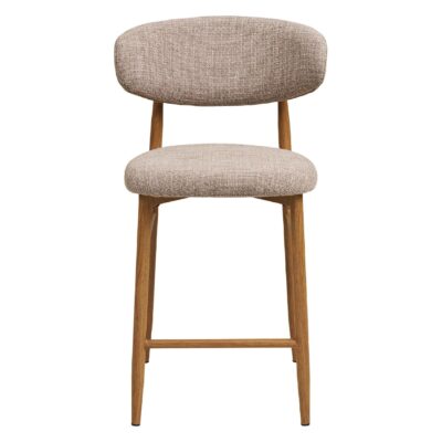 beige barkrukken met rugleuning Olan afbeelding 2