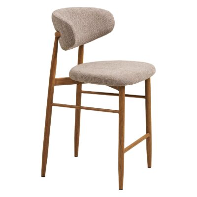 beige barkrukken met rugleuning Olan afbeelding 3