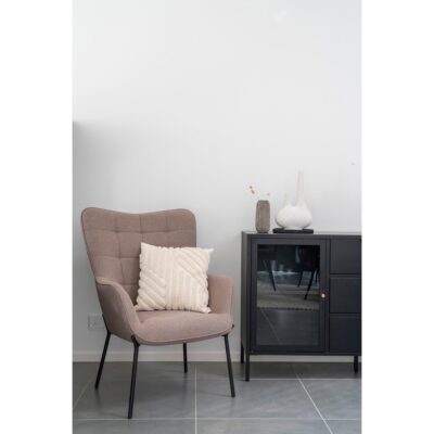 grijze fauteuil met zwarte poten afbeelding 5