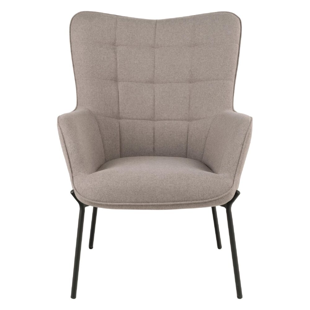 grijze fauteuil met zwarte poten afbeelding 2