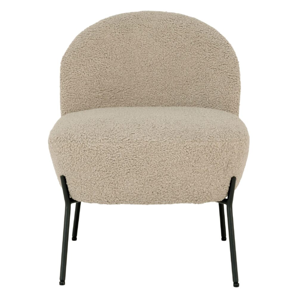 lichtbruine teddy fauteuil afbeelding 2