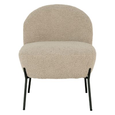 lichtbruine teddy fauteuil afbeelding 2