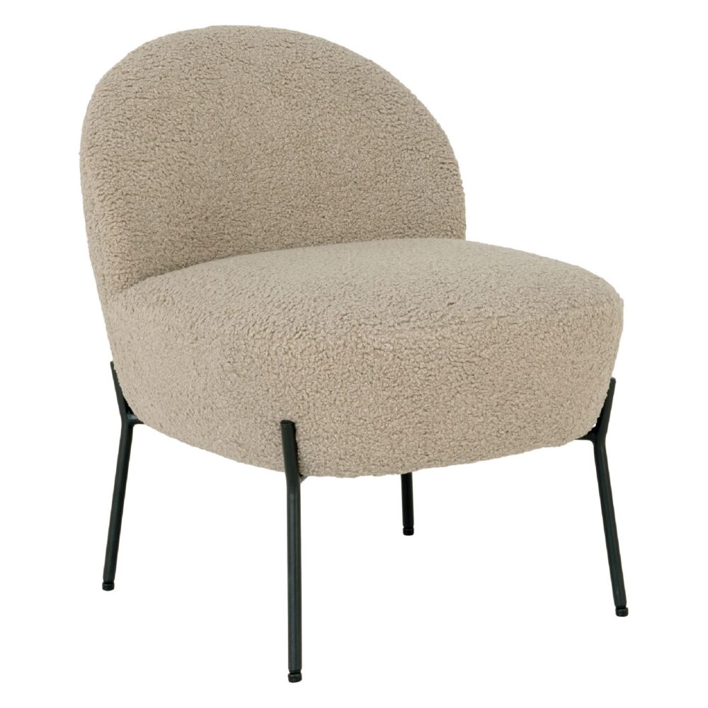 lichtbruine teddy fauteuil afbeelding 1