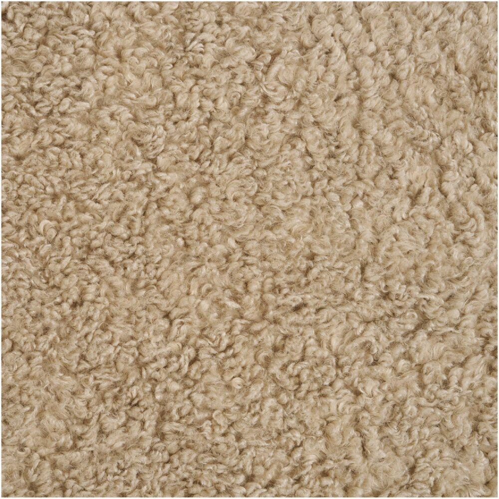 lichtbruine bouclé lounge fauteuil afbeelding 6