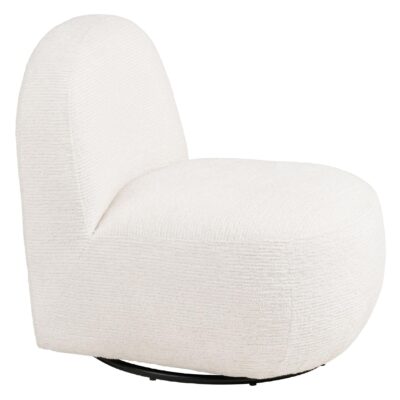 off white draaifauteuil lounge stoel afbeelding 3