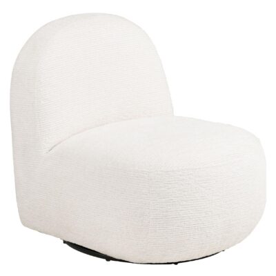 off white draaifauteuil lounge stoel afbeelding 1