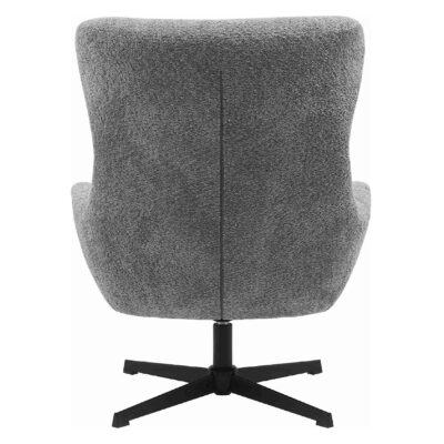 donkergrijze draaibare lounge stoel afbeelding 4