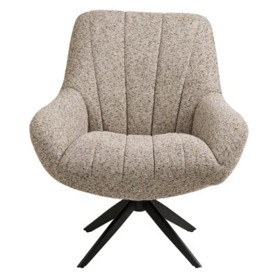 grijze draaifauteuil met zwarte poten afbeelding 2