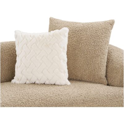 lichtbruine loungebank met kussens afbeelding 5