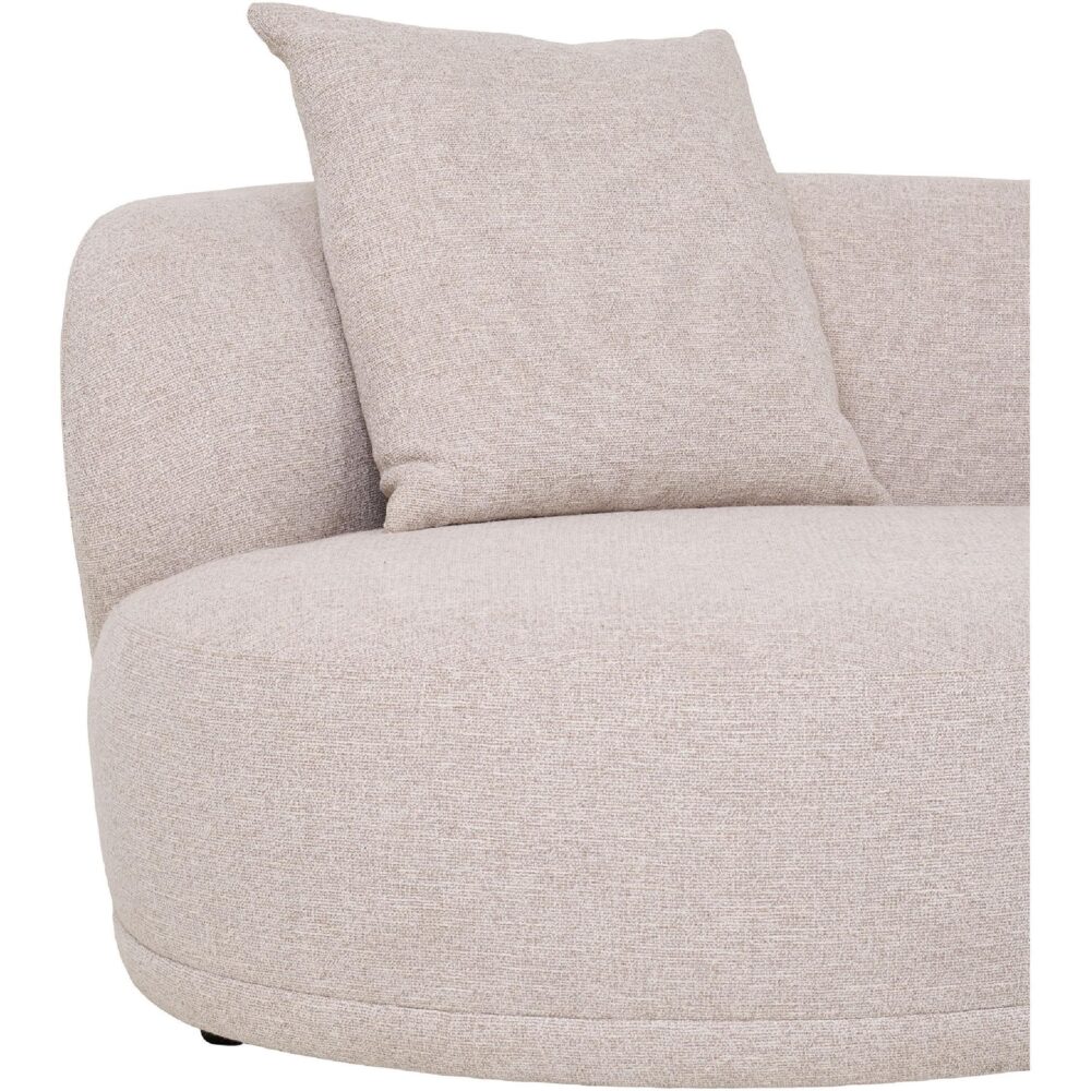 loungebank Aaren rechts off white afbeelding 3