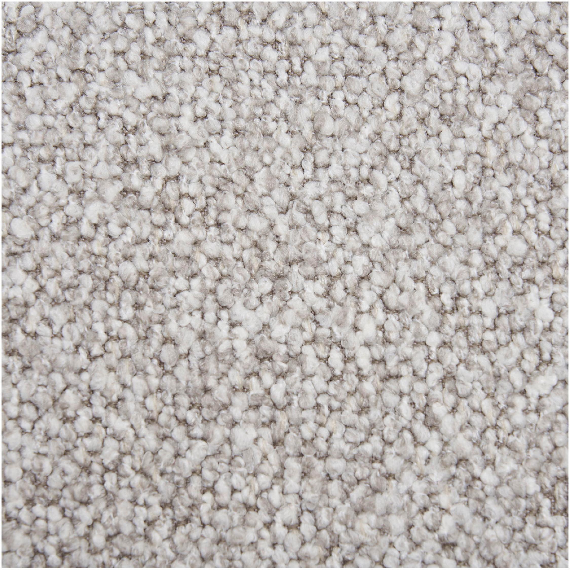 lichtgrijze bouclé loungebank met chaise longue links Aros afbeelding 3