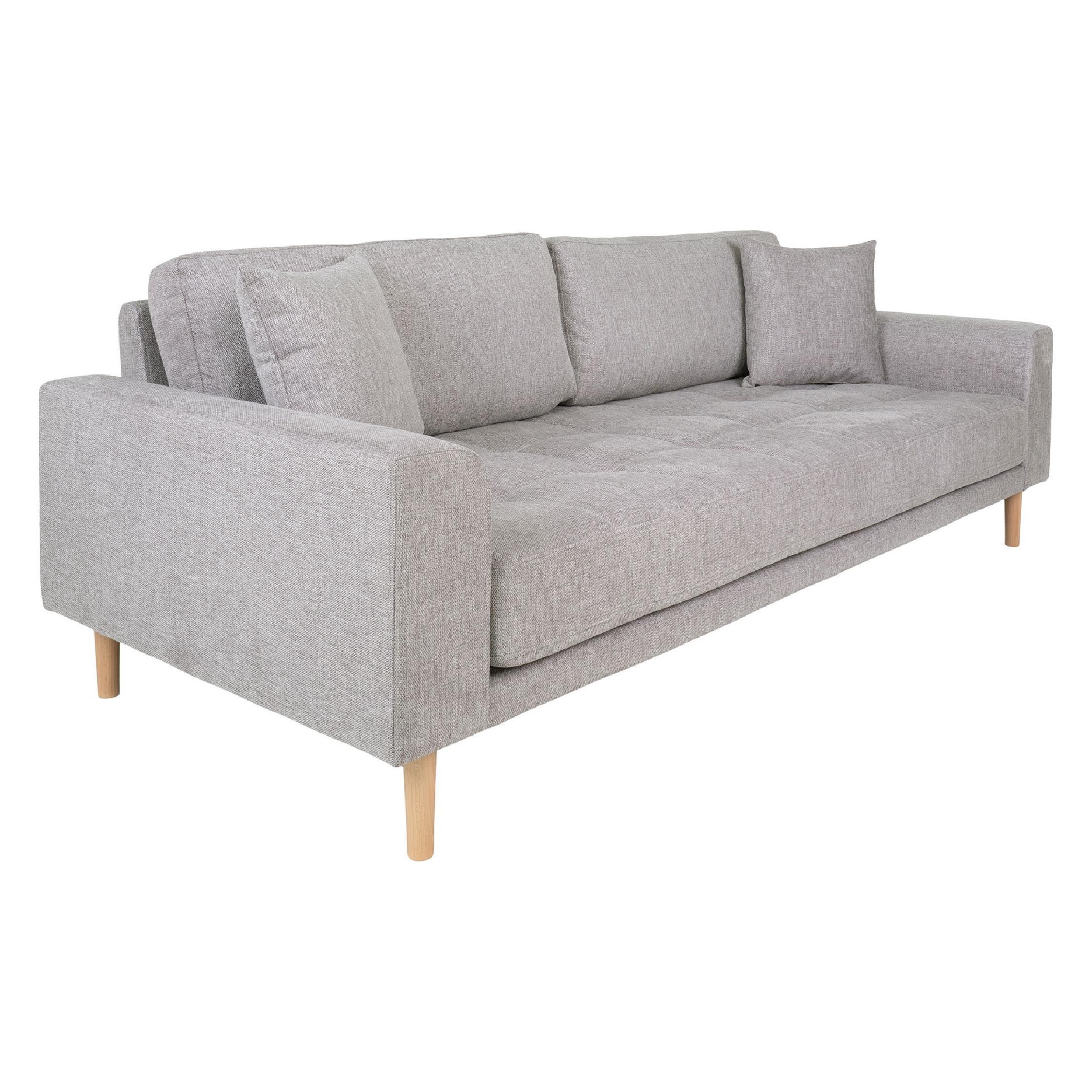 Inra lichtgrijze 3 zits bank afbeelding 3