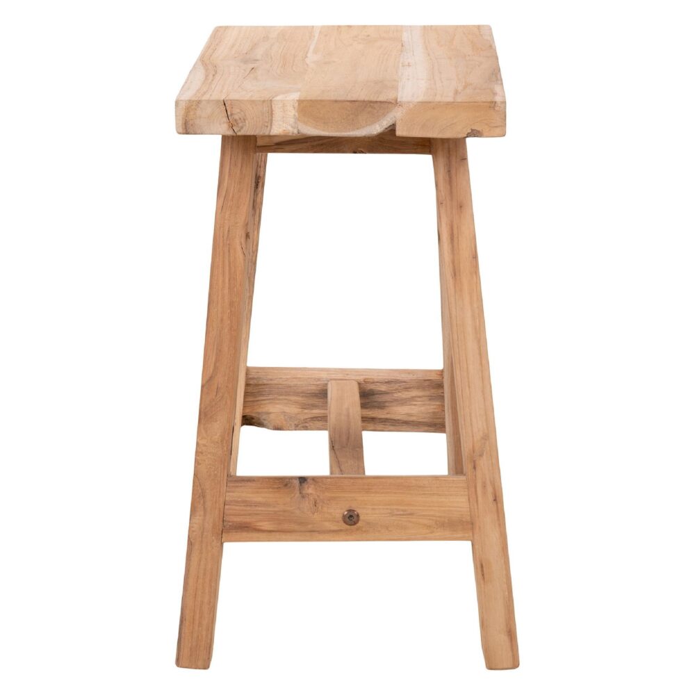 teakhouten bankje 50x25x45 afbeelding 3