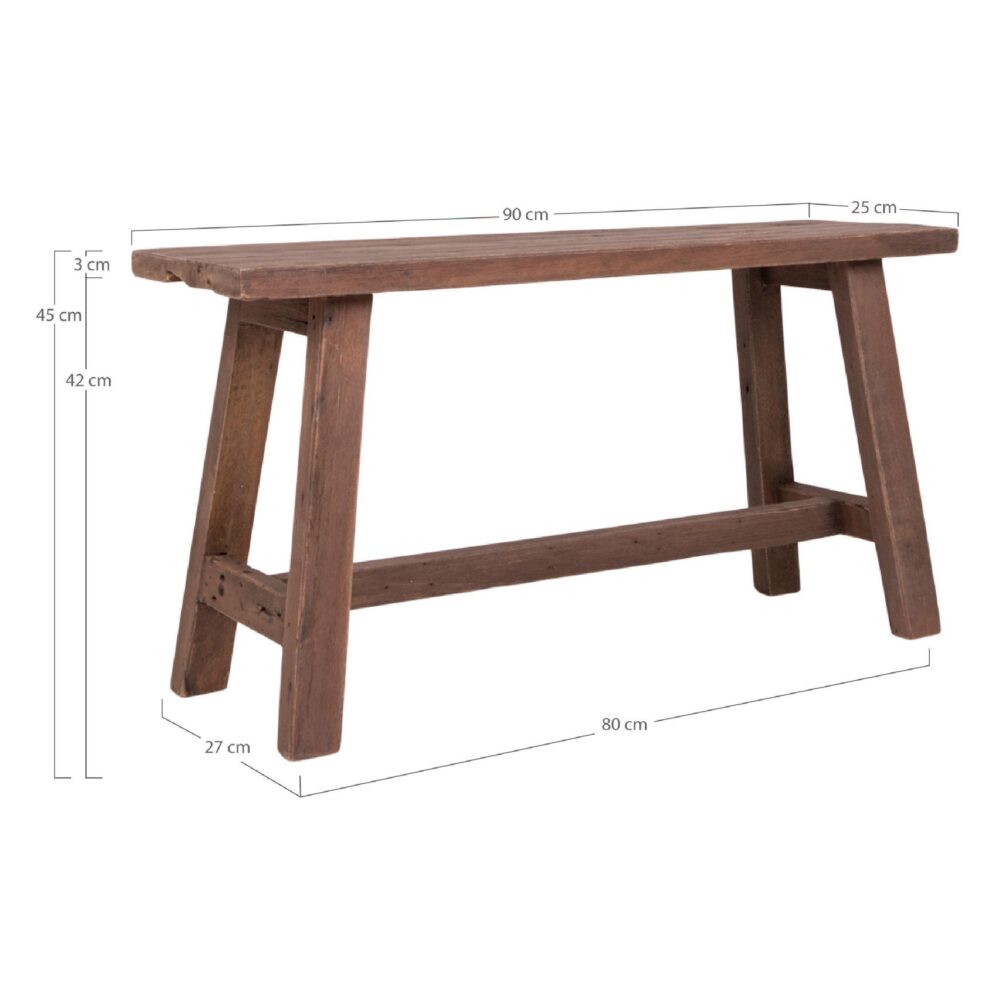 teakhouten halbankje 90 cm afbeelding 4