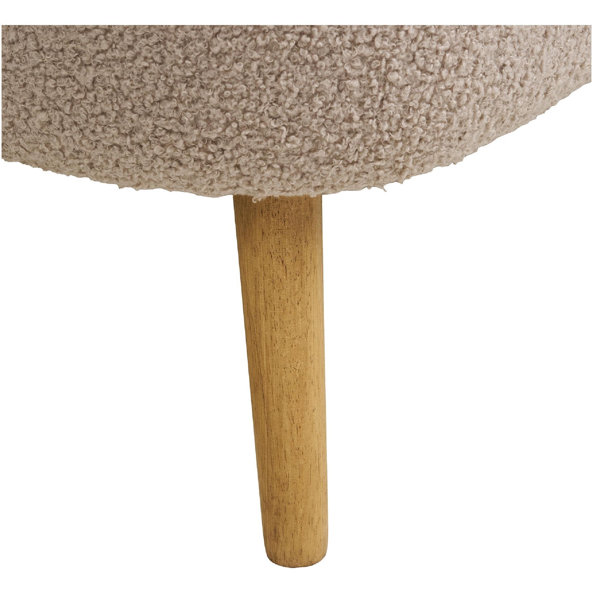 beige bouclé halbank met opbergruimte afbeelding 8