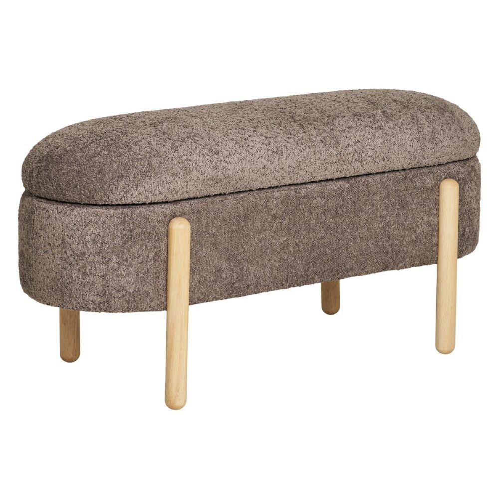 bruine halbank met opbergruimte afbeelding 2