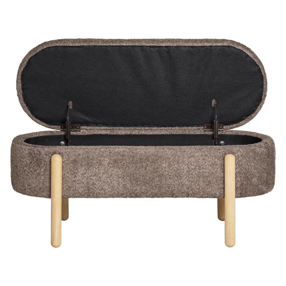 bruine halbank met opbergruimte afbeelding 4