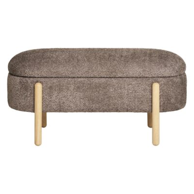 bruine halbank met opbergruimte afbeelding 1