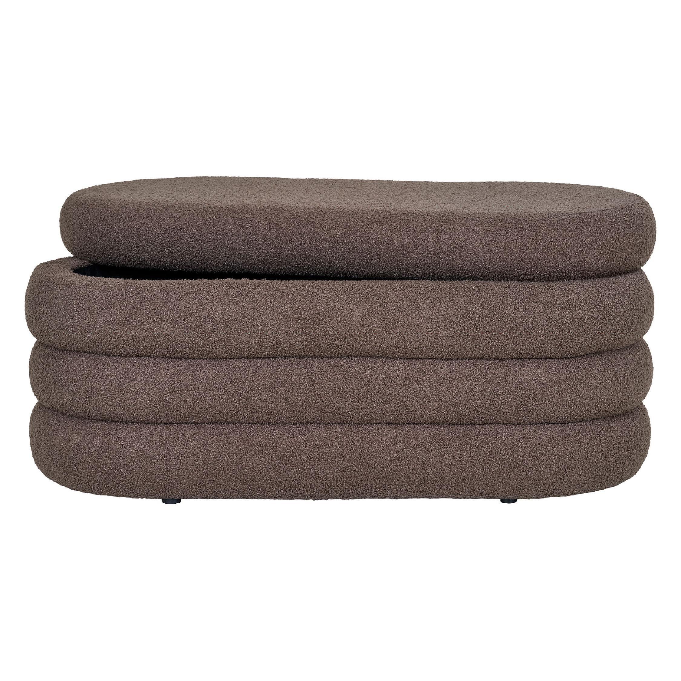 bruine teddy schoenenbank met opbergruimte afbeelding 2