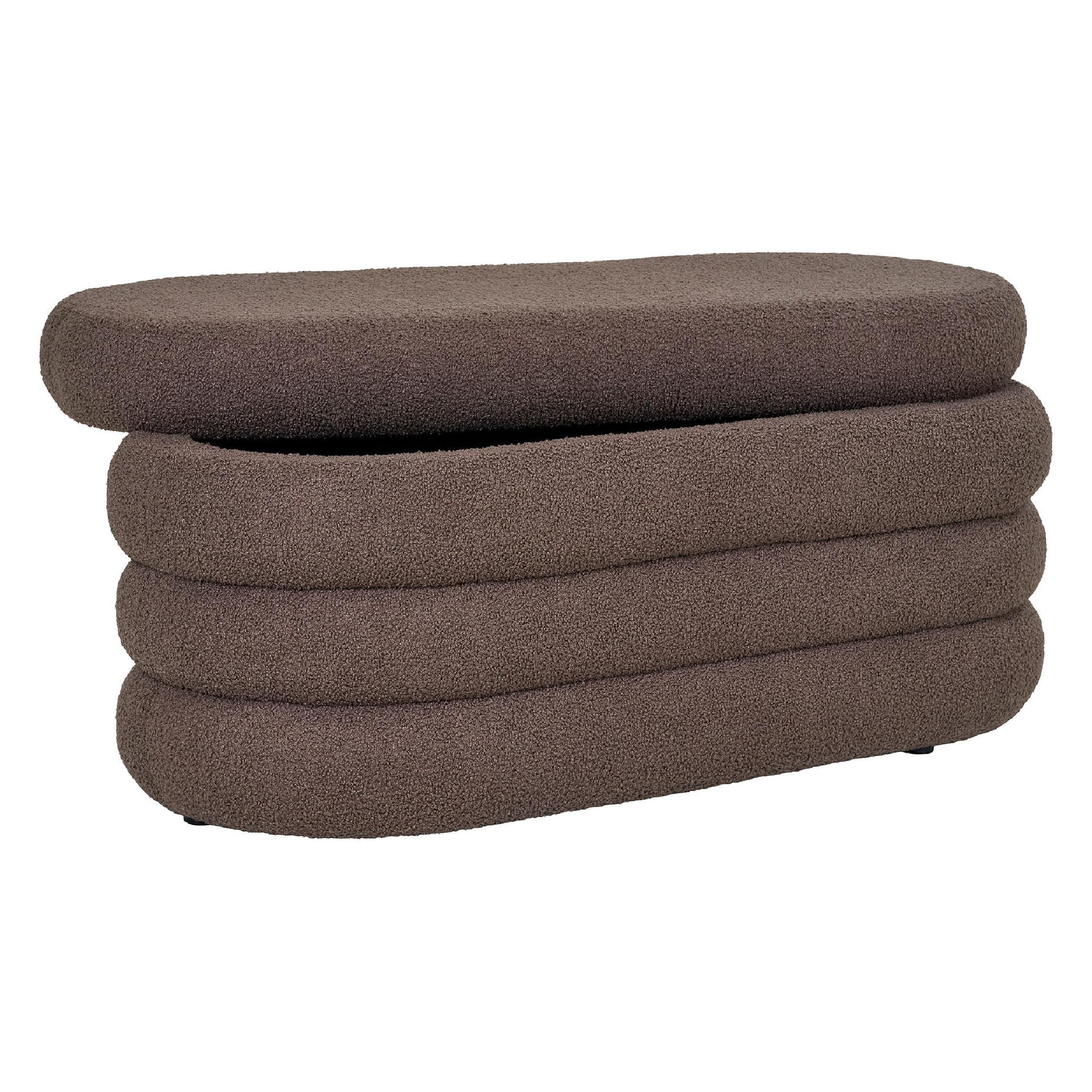 bruine teddy schoenenbank met opbergruimte afbeelding 4