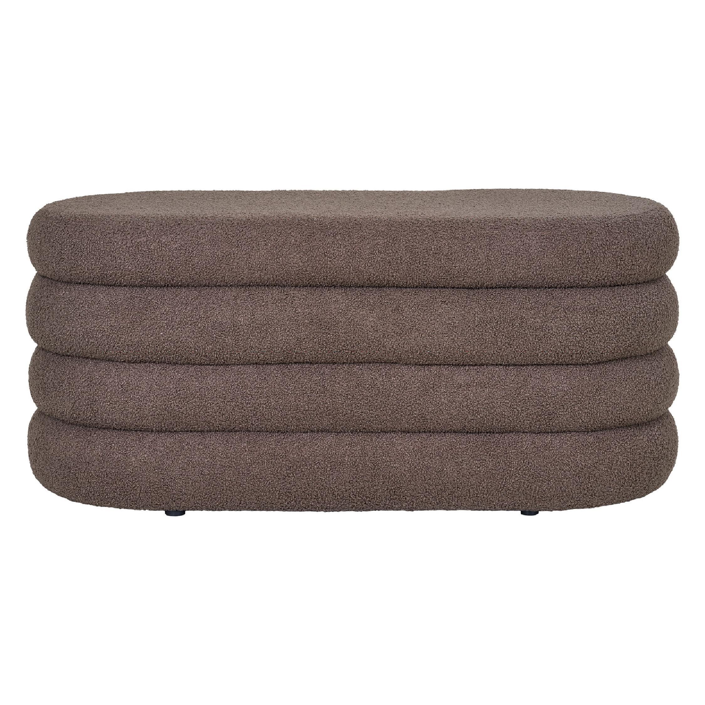 bruine teddy schoenenbank met opbergruimte afbeelding 1