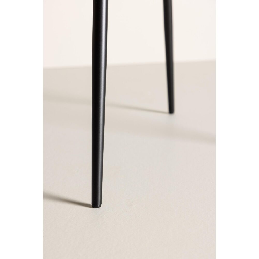 grijze velvet eetkamerstoel met armleuningen afbeelding 9