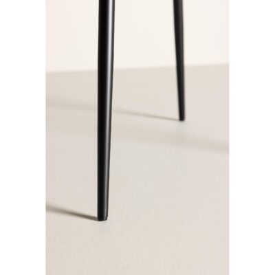 grijze velvet eetkamerstoel met armleuningen afbeelding 9